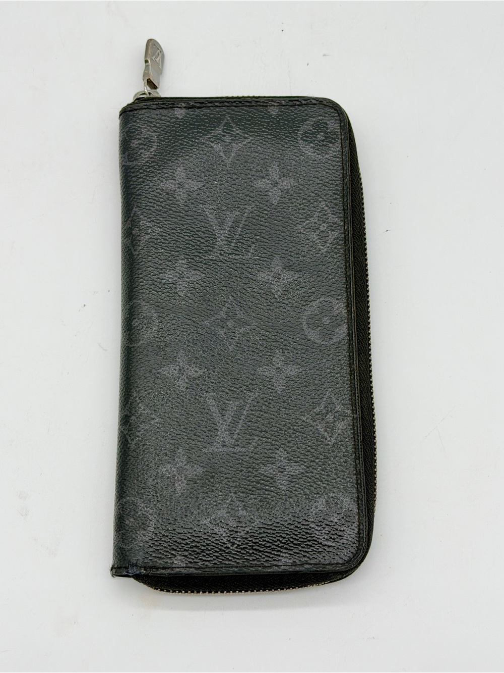 Louis Vuitton Black/Gray Monogram Zip Around Key & Card Holder